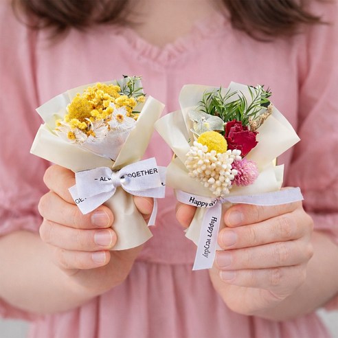 성묘 납골당 봉안당 추모 조화 미니 꽃다발 부착식 2개, 1개, A세트