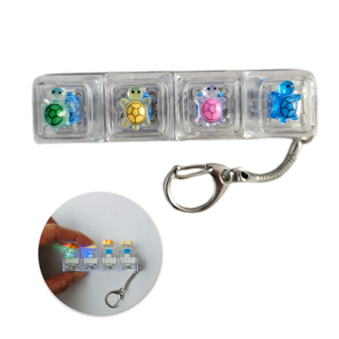 LED 키캡 키링 키보드키링 기계식 딸깍이 청축 라이트 클릭커 키홀더 거북이, 1개, turtle