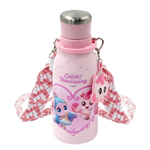 캐치티니핑6 텀블러 키링 스트랩세트, 1개, 500ml, 캐치티니핑6-ST0012-핑크