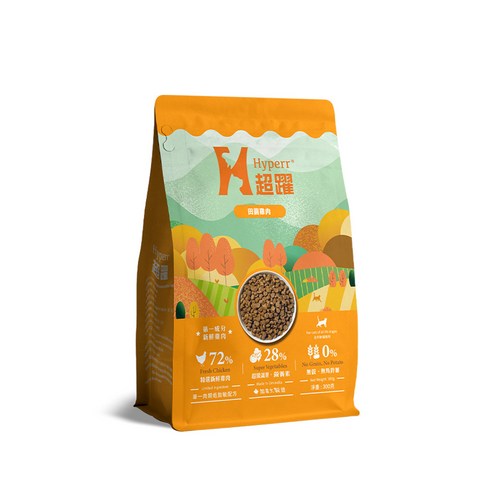 詩「糧」 Hyperr超躍無穀雞肉貓糧，全齡貓適用, 300g, 1個, 糧食- 乾燥生食飼料