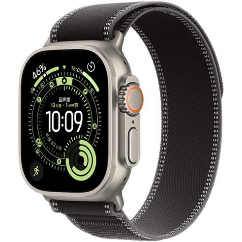 밴드톡 애플워치 호환 트레일 루프 스트랩 스포츠 나일론 소프트 49mm 46mm 45mm 42mm 44mm 40/41/38mm 11 10 9 8 3 SE2/3 울트라2/3 밴드, 블랙/차콜