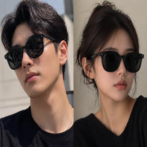 비니오 스퀘어 선글라스 세트 썬그라스 케이스 안경닦이 포함 남녀공용 패션안경