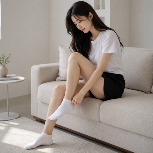 토레아 데일리 무지 양말 10켤레 사용 참고 이미지