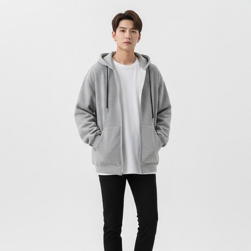 도쿠맨 빅사이즈 남성 지퍼 후드티 XL~5XL