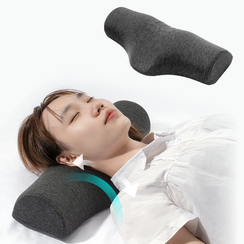 메모리폼 경추베개 목편한 낮은 베개 숙면베개, 1개, 차콜그레이