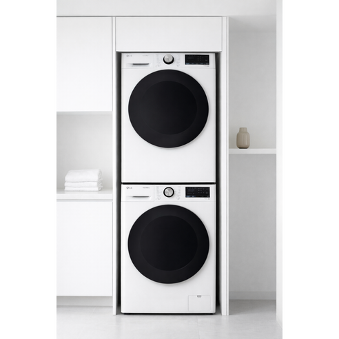 LG전자 트롬 ThinQ 세탁기 F12VVA + 건조기 RH10VTA 12kg + 10kg 방문설치, F12WVAR10WB/26년형, 화이트(세탁기/건조기)