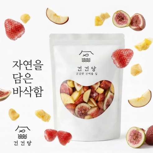 [건건당] 동결건조 과일믹스칩 100g 보존료 화학첨가물 제로, 1개