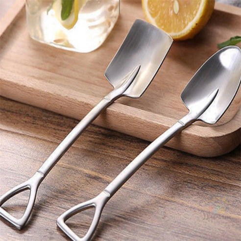 찌니스토어 삽모양 디저트 스푼 티스푼, 삼각삽, 1개, 삼각삽