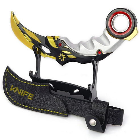 SimHm 발로란트 2021 챔피언스 칼 나이프 나비칼 근접 프라임 굿즈 접이식 전술 스킨 무기 valorant knife 연습용, 키체인 호신용, 1개