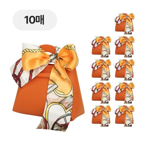 디어플레이스 미니 가죽 구디백 답례품 선물 간식 가방, 10개, 초미니_05.오렌지