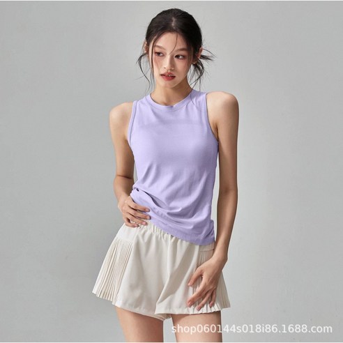 Zebeer 여성 쿨링 나시 민소매 티셔츠 스포츠 필라테스 상의