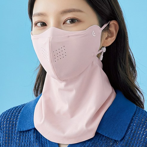 아이즈온 ANTI-UV PRO 자외선차단 마스크 스포츠 쿨링 골프, 핑크, 1개