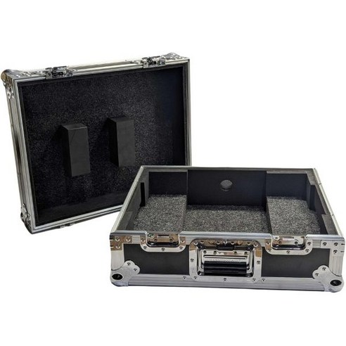 턴테이블 플라이트 케이스는 폼 벨크로 인서트가 있는 Pioneer DJ PLXCRSS12에 맞습니다 | 밀착 조절 가능한 안감이 데크를 보호하고 튼튼한 도로 보호 기능과 검은색 - 오디오인터페이스
