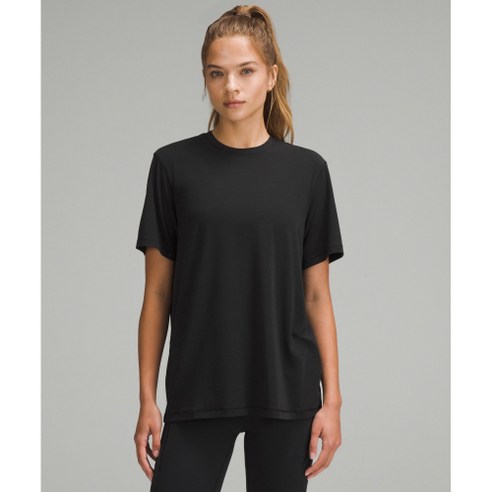 룰루레몬 LULULEMON 저지 트레이닝 숏슬리브 셔츠 BLK LW3HQUS-0001 157316