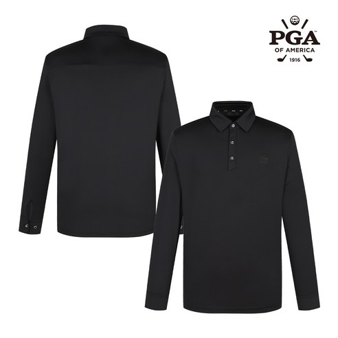 PGA 남성 커스프카라 솔리드 긴팔티셔츠 PGMTS51301