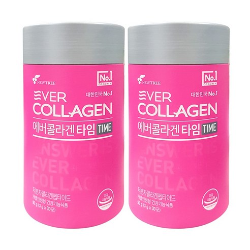 에버콜라겐 타임(1개월)+미니쇼핑백, 90g, 2개