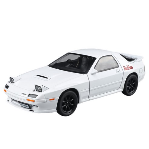 마이카 다이캐스트 금속 1:24 마쓰다 RX7-FC 모델 자동차 모형 피규어 장식, 1개, 01_화이트