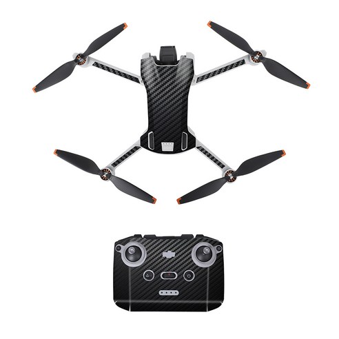 DJI 미니3 프로 전용 드론 스킨 필름 N1 RC 조종기 기체 보호 데칼 카본 패턴 방수 스티커, 1개, (미니3) 스킨카본블랙(N1)