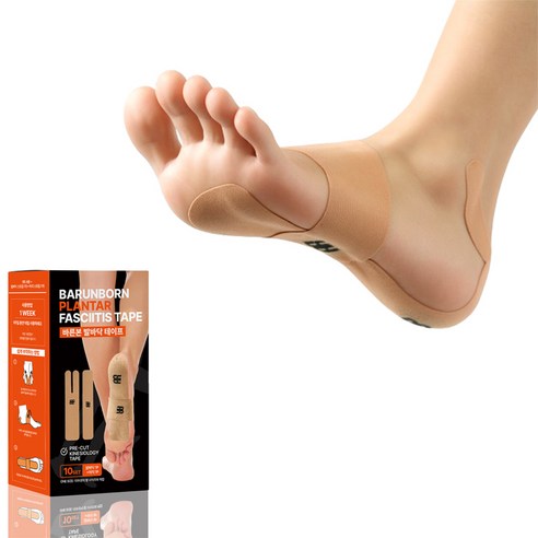 바른본 족저근막염 테이핑 키네시오 근육테이프 10 Pairs, 1세트