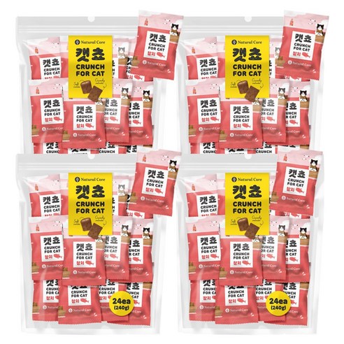 네츄럴코어 고양이간식 캣쵸 대용량, 참치, 240g, 4개