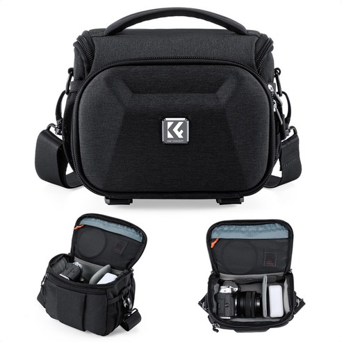 K&F CONCEPT DSLR 미러리스용 하드쉘 카메라 슬링백, S