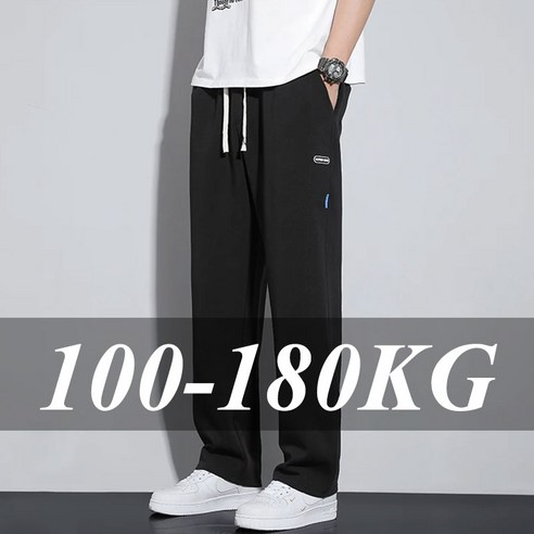 남자 와이드 슬랙스 팬츠 빅사이즈 바지 6XL 7XL 8XL 9XL 10XL 스트레이트 조깅 바지 175kg 롱 팬츠 와이드 편한 남성 의류