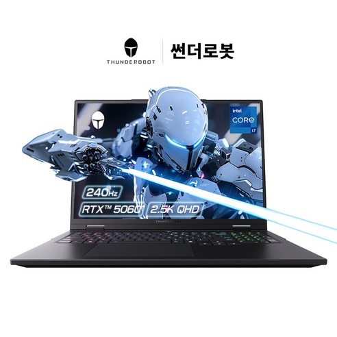 ThundeRobot 썬더로봇 RZ16 인텔 14세대 코어 i7-14700HX RTX 5060, Free DOS, 16GB, 1TB, 블랙