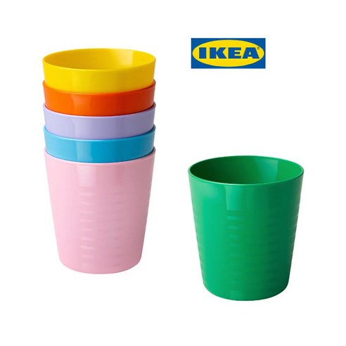 이케아 칼라스 IKEA KALAS 유아식기 뉴컬러, 1세트, 컵, 비비드컬러