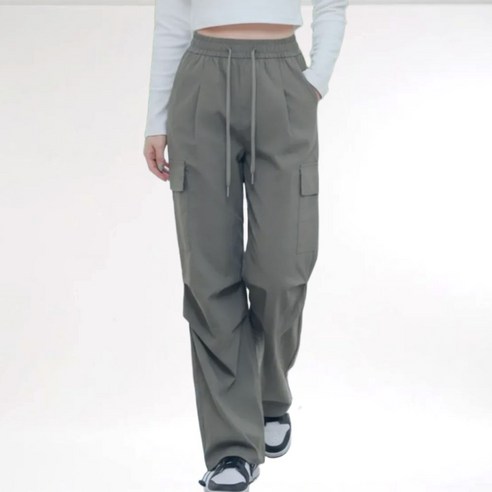 제이지나 여성 바지 조거팬츠 카고 스판 밴딩