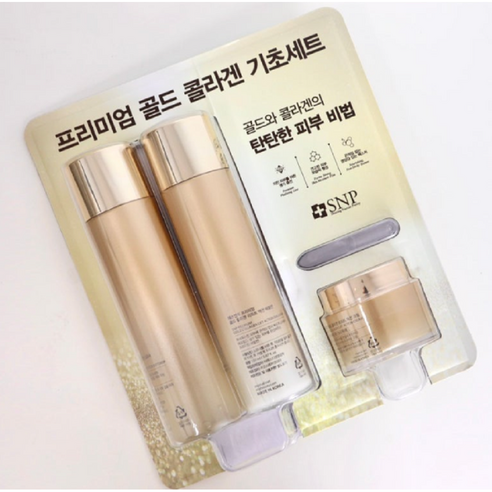 SNP 프리미엄 골드 콜라겐 리프트액션 토너150ml +로션150ml +... 솔직 후기 | 피부 타입별 분석 - 상품 이미지 2