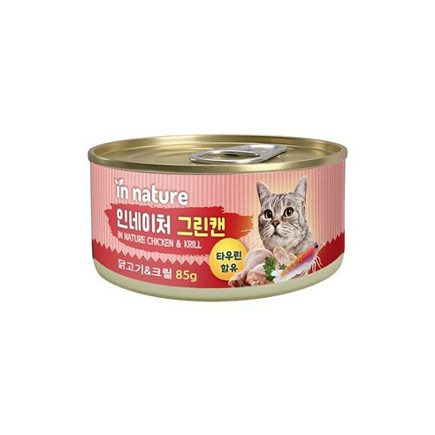 인네이쳐 그린캔 고양이간식, 1개, 85g, 닭+크릴