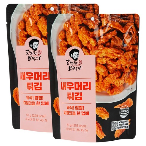 고독한미식가 바삭한 새우머리튀김 새우과자, 50g, 2개