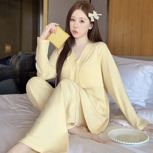 마마앙 수유복 수유잠옷 세트 임산부 가슴패드 홈웨어 임부복 빅사이즈