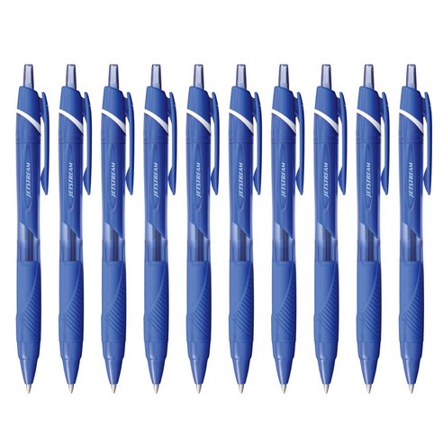 유니볼 유니 제트스트림 단색 볼펜 10자루 0.7 (SXN-150-07) (150C), 블루