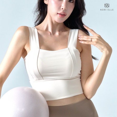 노리엘 여성 스포츠브라탑 요가커버업 요가 브라탑 2개 1세트