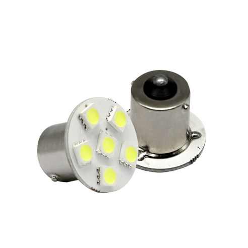 24V S25 BA15S 6LED 국산 무극성 LED 화물차 R5W R10W 전구 벌브, 2개, 24볼트
