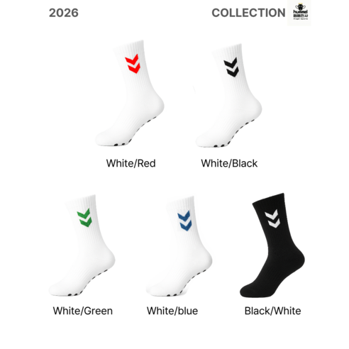 험멜 성인용 논슬립(NON-SLIP SOCKS) 양말 스포츠 양말 HMS-176, 1개, WHITE/RED