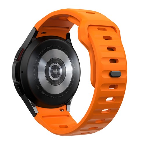 갤럭시워치 호환 7 6 5 4 실리콘 스포츠 루프 스트랩 40mm 44mm 클래식, 오렌지