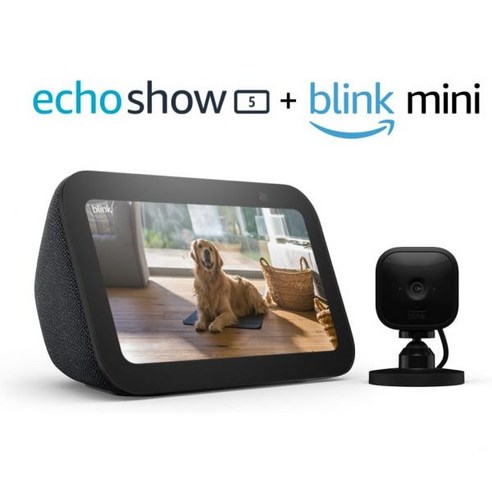 Blink Mini가 탑재된 Echo Show 5 3세대 차콜 225958, Blink Mini가 탑재된 Echo Show 5 3세