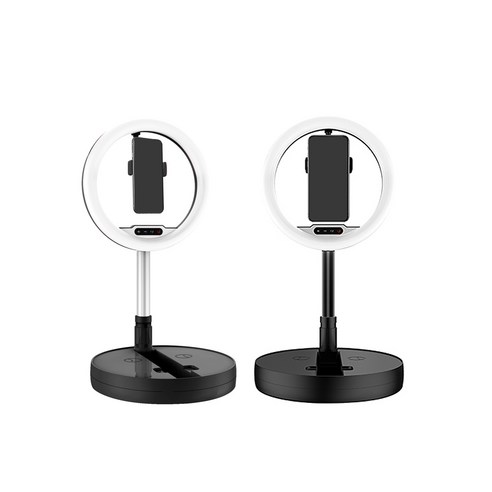 접이식 링라이트 조명 방송 유튜브 핸드폰 LED 링조명 거치대, 1개, 블랙