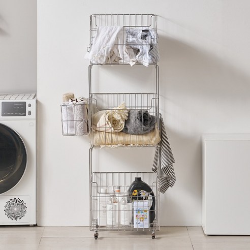 에픽트리 세인트 304 올스텐 이동식 대용량 세탁 3단 빨래 바구니