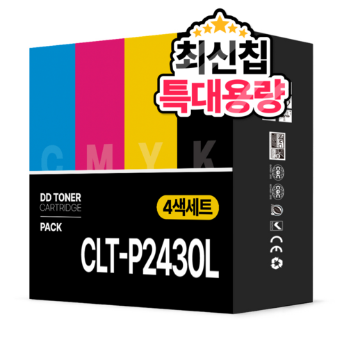 디디토너 CLT-K2430L 대용량 재생 호환 토너, 1개, 4색