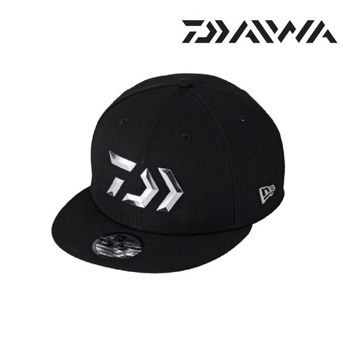 다이와 DC-6425NK 육방형 스냅백 25SS 뉴에라 콜라보 낚시 모자, 블랙