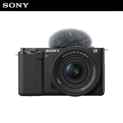 소니 공식대리점 카메라 ZV-E10K (SELP16502 파워 패키지킷) 미러리스 브이로그, 블랙