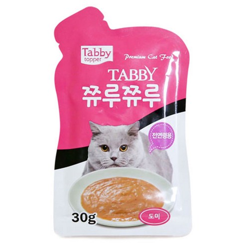 테비토퍼 쮸루쮸루 고양이 파우치 생선 30 g, 도미, 30g, 48개