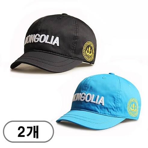차쿠 남녀 짧은 챙 숏 캡 모자 낚시 등산 초경량 쾌속건조 1+1, 블랙+로얄블루, 1개