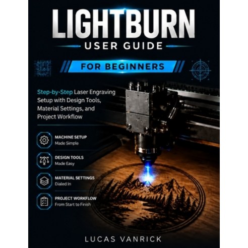 (영문도서)Lightburn User Guide for Beginners: Step-by-Step Laser Engraving Setup with Desi... Paperback, Independently Published, English, 9798196650567