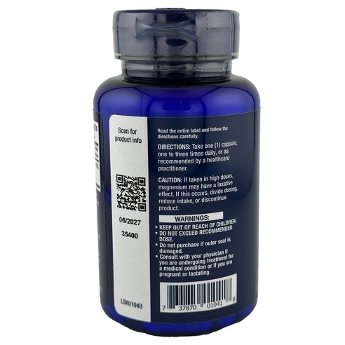 라이프익스텐션 마그네슘 캡 500mg 베지테리안 캡슐 100정, 1개 맛있게 먹은 솔직 후기 - 상품 이미지 3