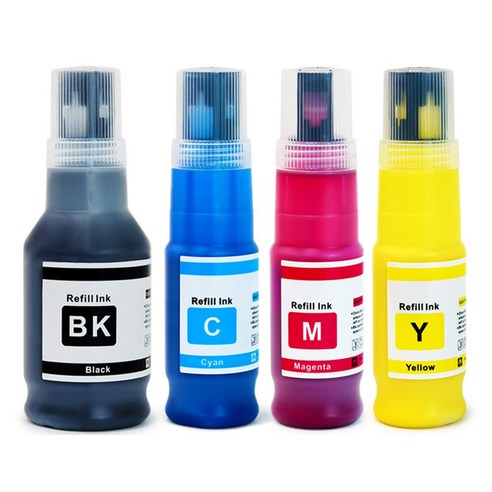모노테크 캐논 호환잉크 세트 GI-95, 1세트, 검정+파랑+빨강+노랑