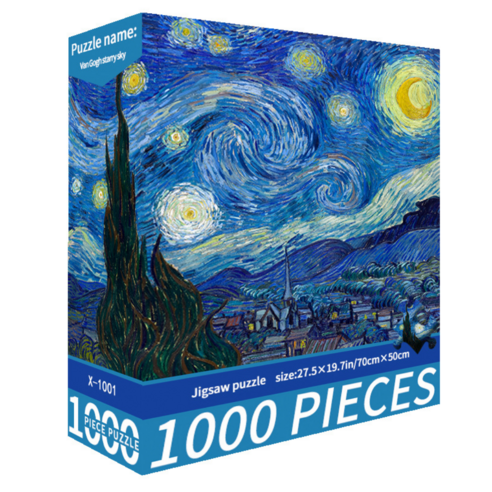 직소 퍼즐 성인 인테리어 명화 그림, 1개, 별이 빛나는 하늘, 1000피스